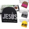 Nordic Streetwear Knit Hat With Embroidered Letters For Casual Winter Wear