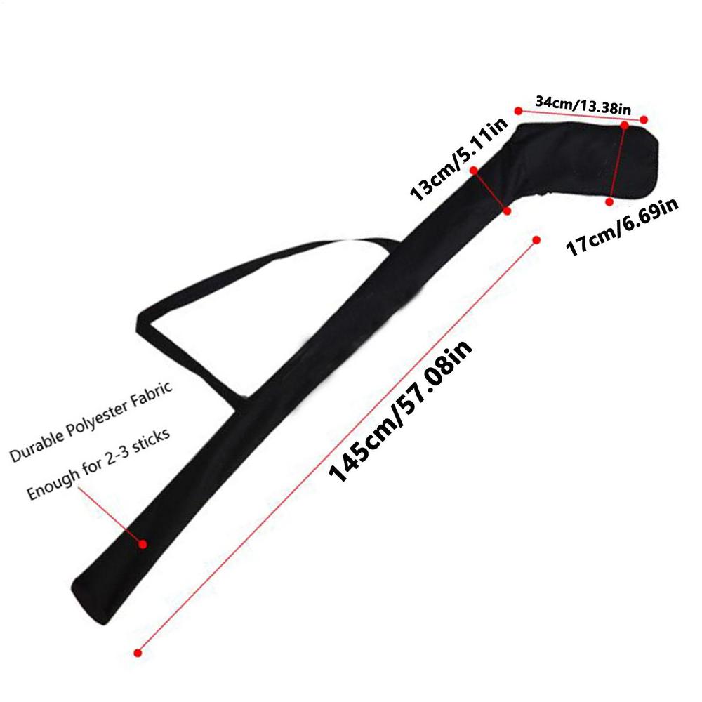 

1 шт. Сумка для хранения хоккейных клюшек Сумка для клюшек с плечевыми ремнями Молния Сумка для клюшек для хоккея на траве Сумка для хоккейного снаряжения Аксессуары чёрный