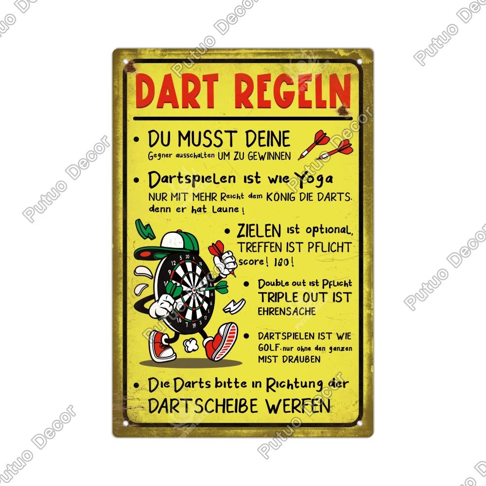 Putuo Decor Vintage German Metal Tin Sign  Rustic Wall Art for Home Office Cafe Farmhouse  Perfect Gift for Friends  Unique Deco