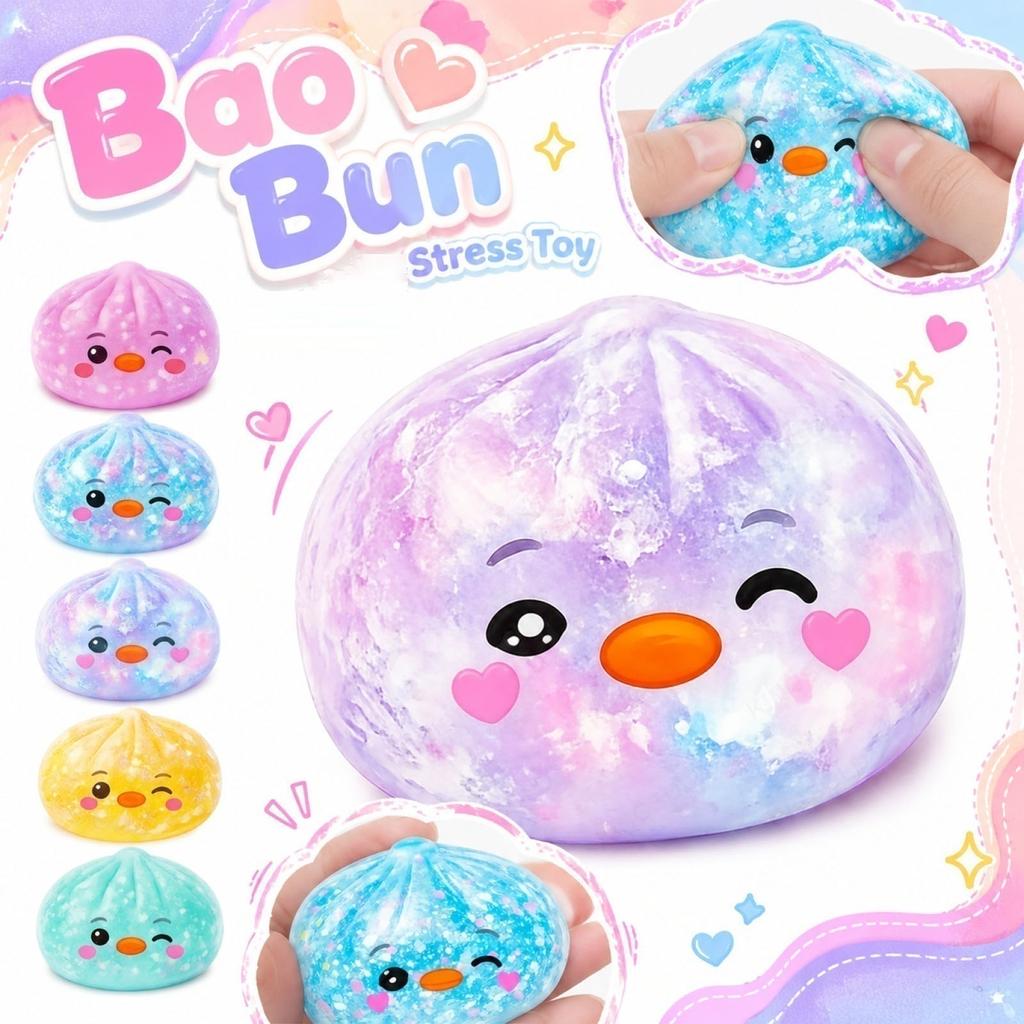 Squishy Stress Relief Dumpling Toy with Steamer Basket 6 5cm Soft Squeeze Sensory Toy Slow Rising Fidget Toy for Stress and Anxiety Relief