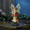 Luminous Fairy Statue Night Glow Mushrooms Lamp Outdoor Use Solar for Patio,
