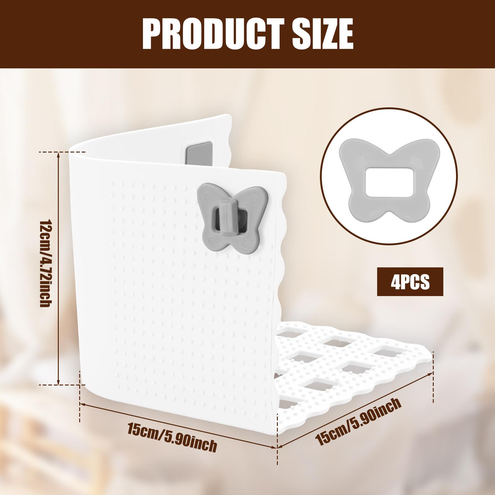 

4 шт. Зажимы для фиксации углов простыни Силиконовый держатель для простыни с замком для угла Нескользящий зажим Регулируемый ремешок для простыни белый