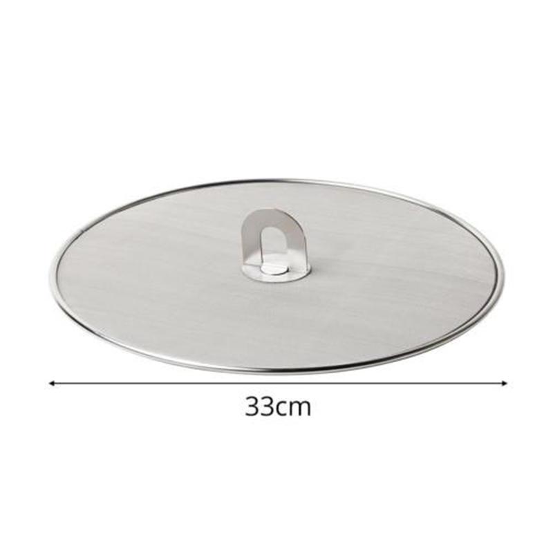 3 Sizes Kitchen Mesh Stainless Steel Practical Splash Guard Anti Grease Frying Pan From Hot Oil 25/29/33cm Sale