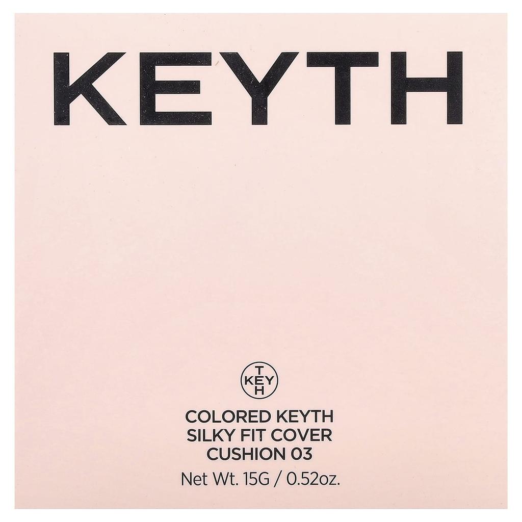 KEYTH Color Silky Fit Cover Cushion, 03 Natural Beige, 15g (0.52oz)