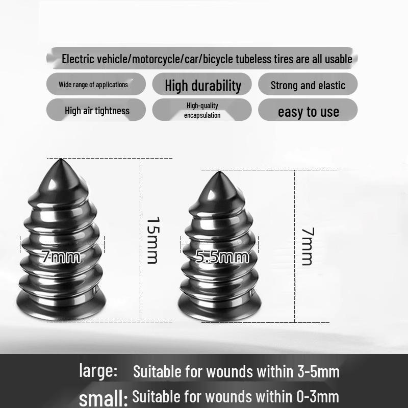 

0.44 Быстрый ремонт шин Резиновые гвозди для колес автомобиля и электромобиля