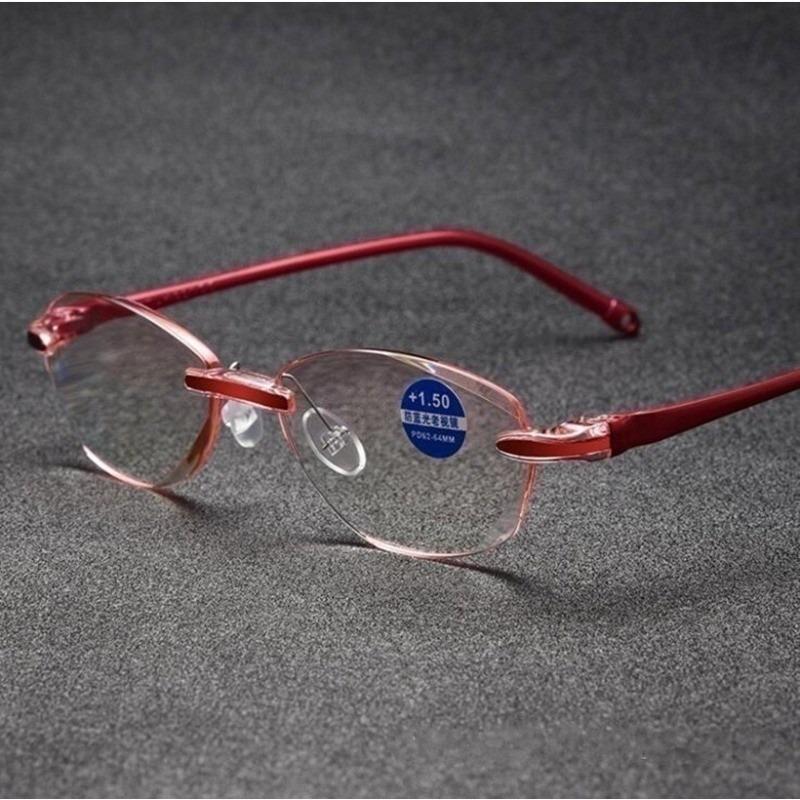 10 Pcs New Classic Frameless Reading Glasses Frameless Fashion Reading Glasses Anti-Blu-ray Reading Glasses HD Enhanced Coating