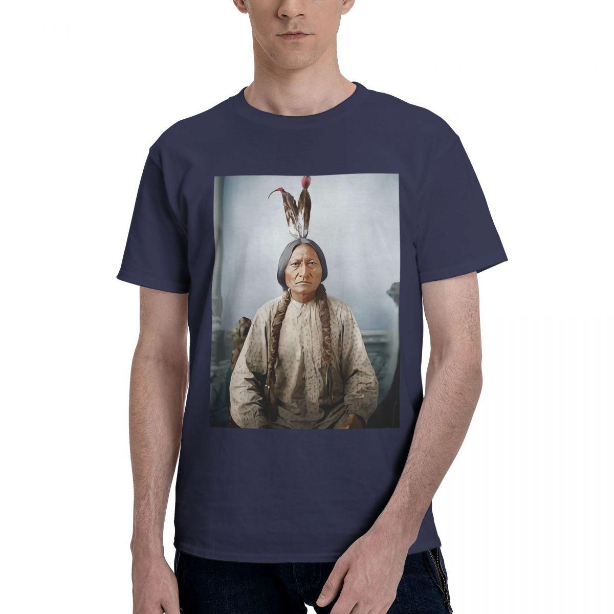 

Sitting Bull 100 Cotton Casual Breathable Confortable Summer New In Tops And TShirts Mens Shirt 4XL