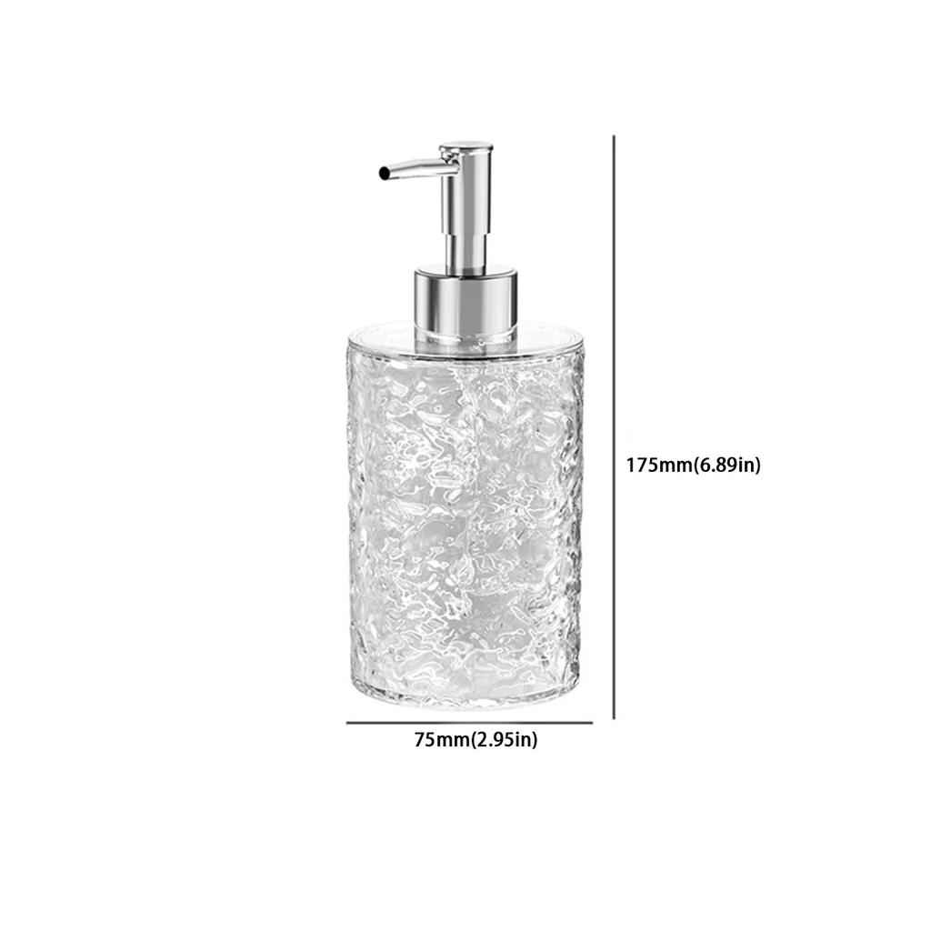 Luxury Bathroom Soap Dispenser Reusable Hand Pump Dispenser Bottle Transparent Shower Gel Empty Bottle Liquid Container