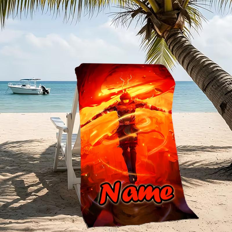 Customizable personalized beach towels Black Myth Wukong Game themed designs.Suitable for the beach, yoga, sports;ideal as beach accessories
