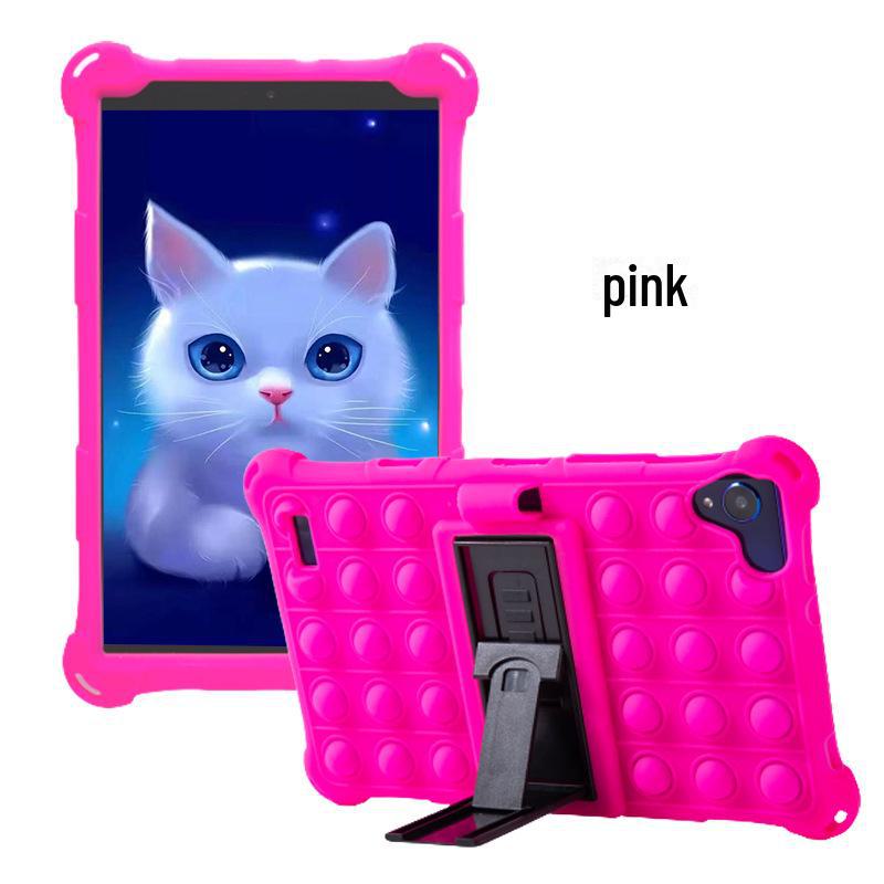 8-Inch Universal Shockproof Silicone and Leather Tablet Protective Case