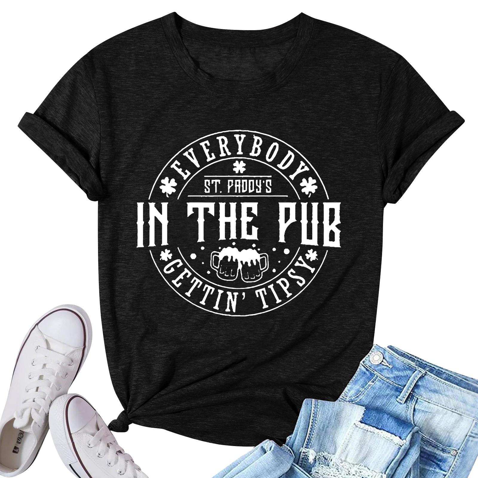 

Жіночий топ з круглим вирізом, повсякденний принт, футболка з короткими рукавами XXL білий