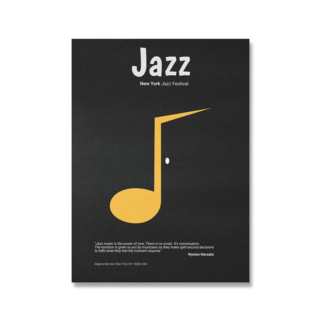 Muziekinstrument Poster Piano Saxofoon Gitaar Retro Stijl Canvas Wall Art Schilderij Jazz Muziek Citaat Prints Nordic Home Decor