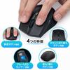 Sanwa Direct Wireless Keyboard Mouse Set Compact Tenkeyless Silent Mouse (5 Buttons) Black 400-SKB052