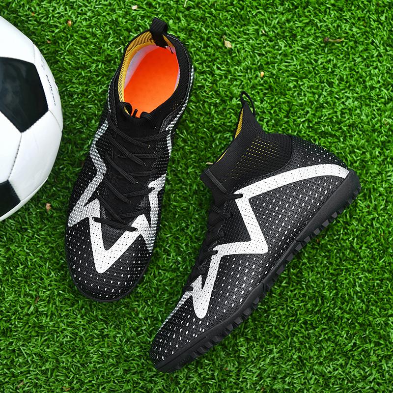 35-47 Hochwertige hochwertige Jugend-Fußballschuhe für Herren Broken Nails Herren-Schnürstiefel aus Gummi mit weichem Boden und großen Fußballschuhen