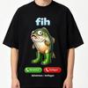 Summer Hot Sale Funny Fishing Meme T-Shirt Unisex Unisex Fashion Hip Hop T-Shirt Unisex Short-Sleeved Casual Cotton Hip Hop T-Shirt