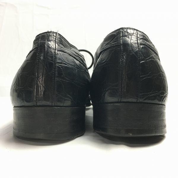 1950s60s Rare Vintage Edwin Clapp Embossed U-Tip Shoes Black Size 10 27.528.0(USED)