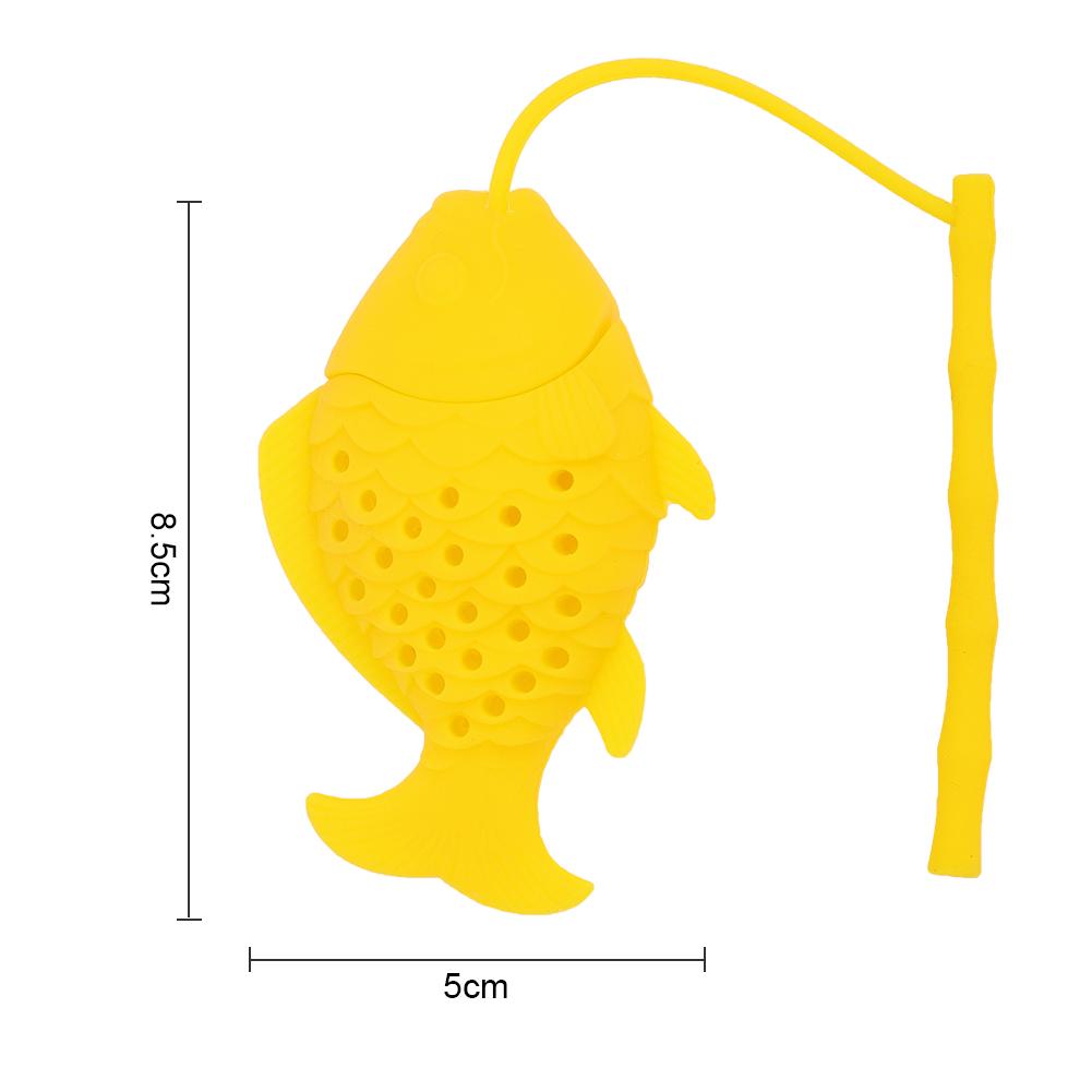 Uroczy silikonowy zaparzacz do herbaty w kształcie ryby, filtr do herbaty, zabawny sitko do herbaty