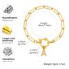 Bubble Buckle Zircon Initial A-Z Charm Bracelet, Stainless Steel Square Chain Bracelet for Women, 26 Letters Alphabet Jewelry