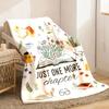 Book Lover's Reading Throw Blanket Soft Flannel AllSeason Cozy Gift for Women & Men Machine Washable Contemporary Design with Flor