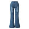  Women  Elastic Plus Loose Denim Pocket Casual Boot Cut Pant  Jeans