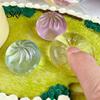 Mini Stress Ball Relief Dumpling Squeeze Toy Clear Steamed Bun Sensory Anxiety Soft Stretchy Fidget Party Favors
