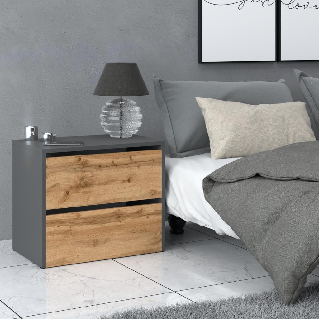 WOTAN LOFT GRAY OAK SHOE CABINET 60 CM
