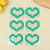 6Pcs Mosaic Heart-Shaped Pixel Heart-Shaped Car Window Decoration Waterproof Headlight And Taillight Decoration Stickers