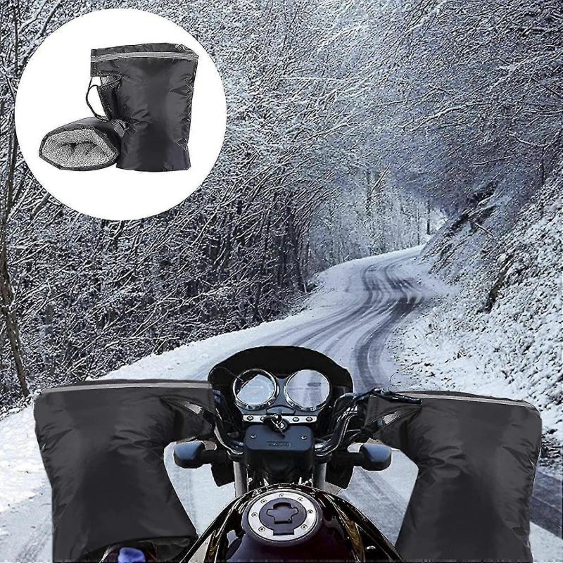 Motorcycle Handlebar Muff Gloves Windproof Waterproof Winter Riding Warm Grip Covers for Harley Honda Yamaha