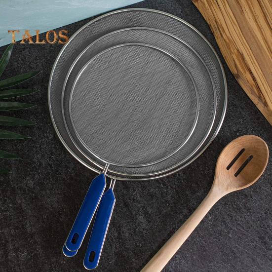 3Pcs Splatter Guard Mesh Wear-resistant Splash Proof Long Lasting Useful Mesh Pot Lid Grease Catcher Household Supplies