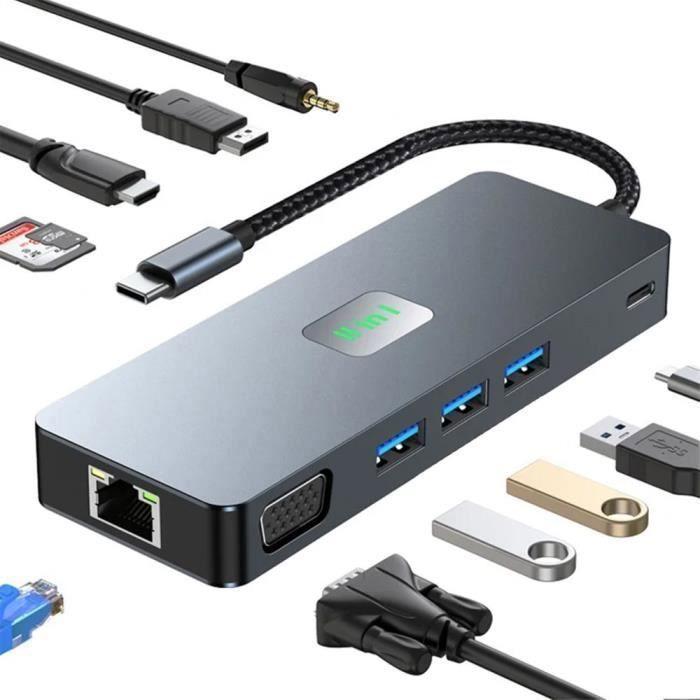 USB-C til HDMI-adapter - BOOLING - 11-i-1 Hub - 4K-60Hz - PD 100W - Ethernet