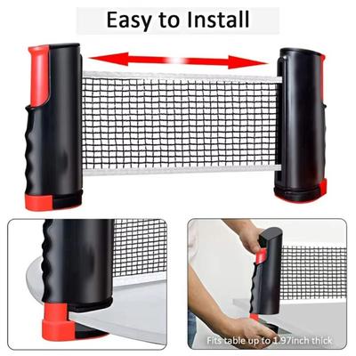 Filet de tennis de table portable pratique Râtelier de filet Filet de raquette de tennis de table Entraînement en intérieur