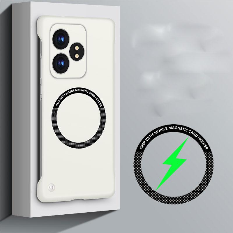 For Magsafe Magnetic Frameless Hard PC Phone Case for Xiaomi Redmi Turbo 3 5G Turbo3 Ultra Slim Wireless Charging Shockproof Cover Shell