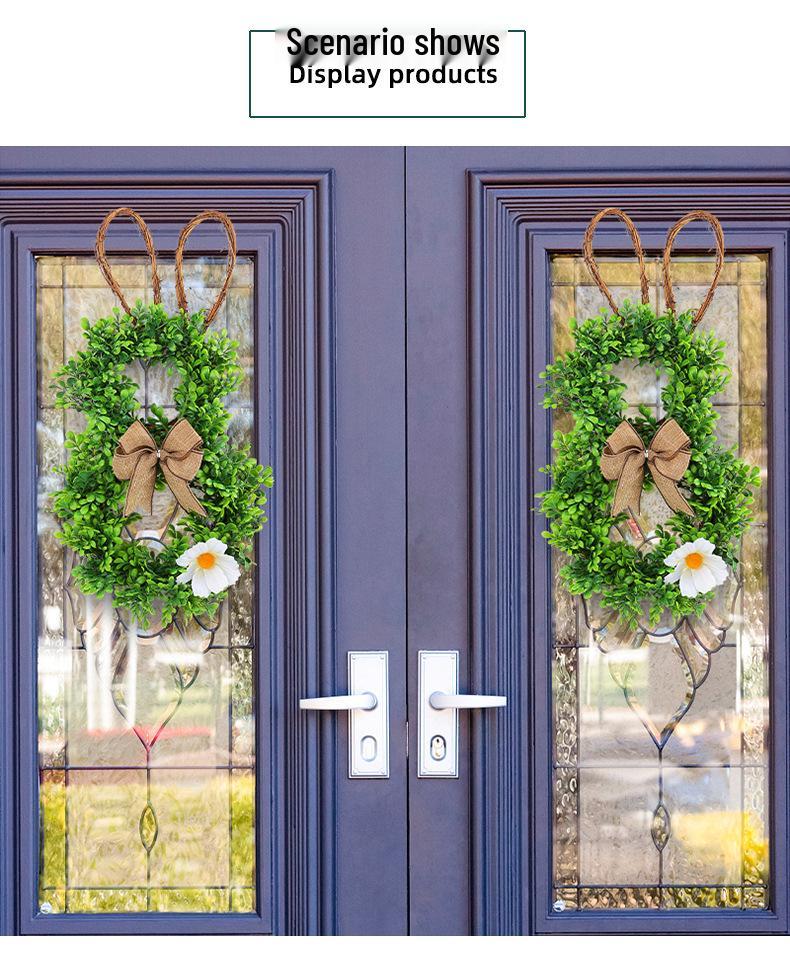 2026 Easter Wreath: Simulated Greenery, Dry Branches & Rabbit Decor for Wall Hanging