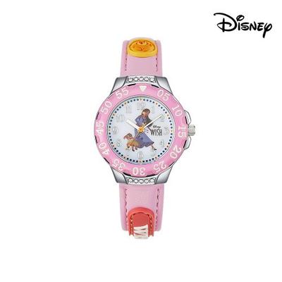 DISNEY 100th Anniversary Animation Wish Asha and Valentino Children's Leather Band Wristwatch OW089AV