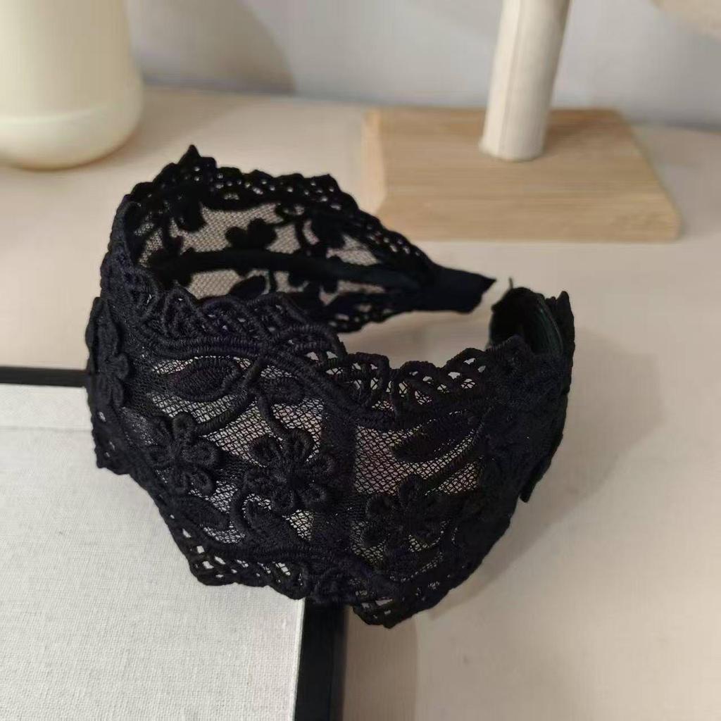 Breites Spitzenstirnband im koreanischen Stil für Damen - Süßes Mori-Girl-Haaraccessoire