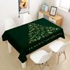 Rectangular Green Christmas Table Cloth Cover Party Tablecloth For Dining Tables Decoration Coffee Manteles Para Fiesta