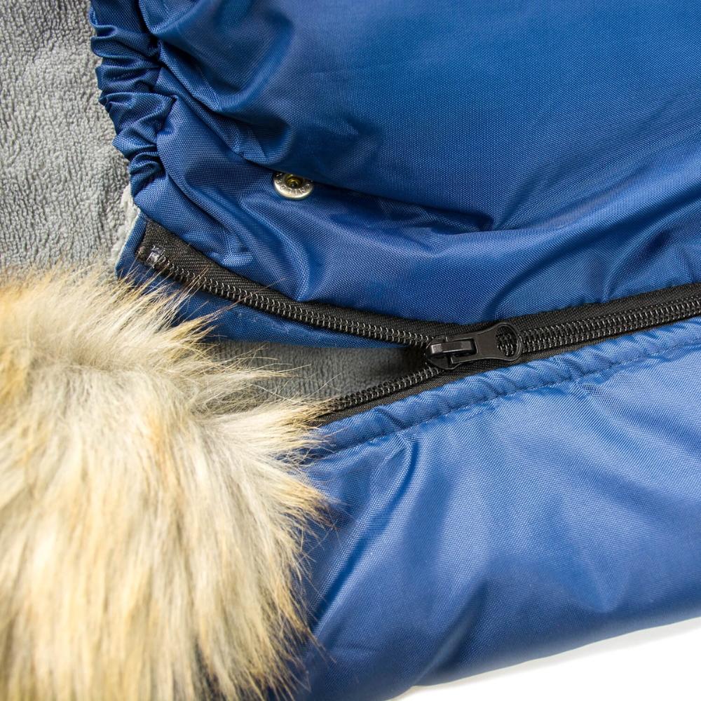 Conjunto de saco de dormir para carrinho de bebé, assento, trenó, inverno, saco azul marinho + capa