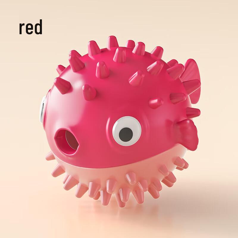 Interactive Dog Pufferfish Sound & Leaky Food Toy