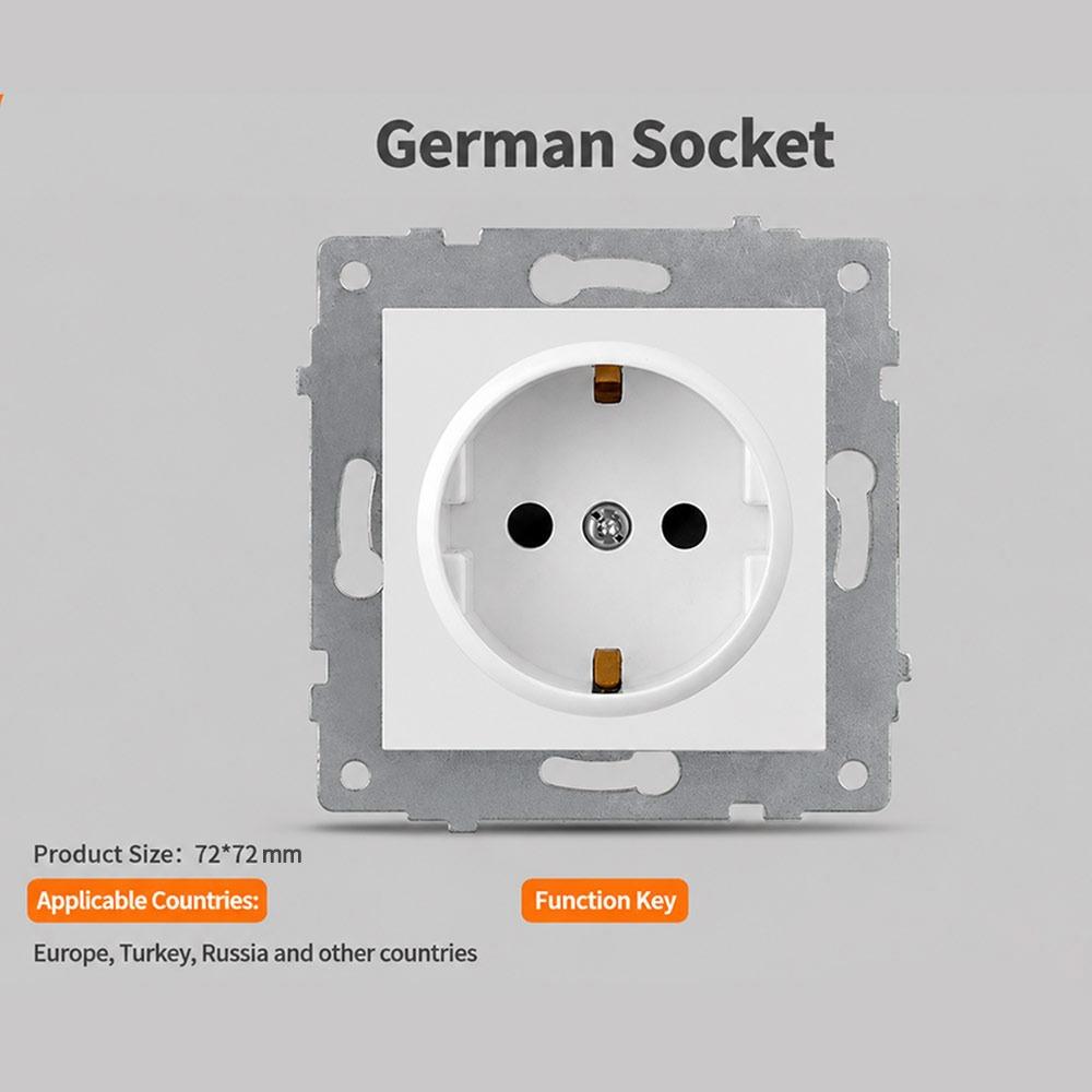 1Pcs Dual USB Fast Charge Panel Wall Switch Wall Power Socket Switch  for EU Standard Wall Mount DIY