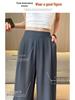 2025 Spring-Fall Women's High-Waisted Wide-Leg Suit Pants