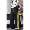 American retro three-bar sweatpants men's autumn basketball training sweatpants trendy brand high-end drape casual pants