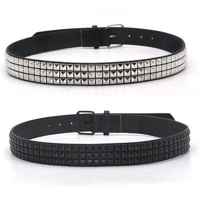 Casual Decorative Rivet Belt With Pin Buckle Split Strap Men&Women's Studded Belt