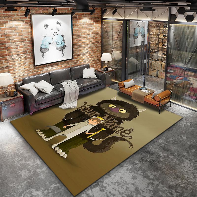 Monster Adventure Custom Name Carpet Rug For Living Room Bedroom Home Sofa Decoration Kids Play Nonslip Floor Mat