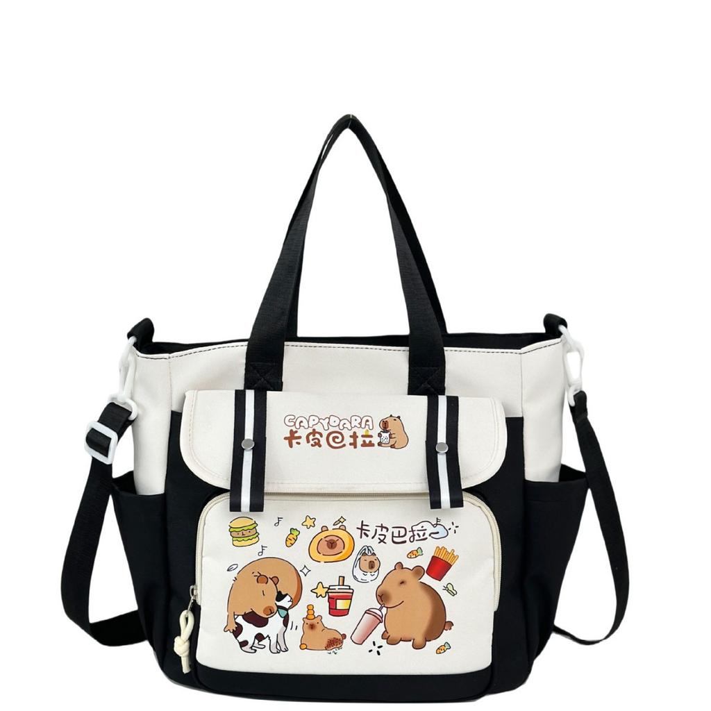 School bag 2025 new large-capacity cartoon multi-compartment high-value school bag Korean version commuting simple make-up bag lightweight backpack
