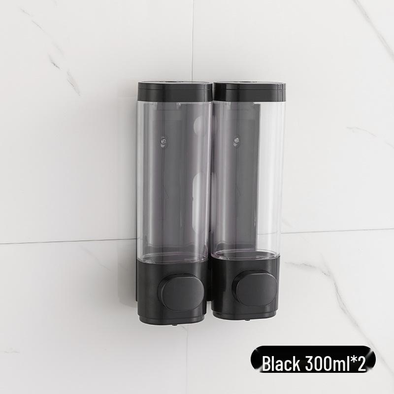 Punch-Free Wall-Mounted Triple Soap Dispenser for Bathroom: Hand Wash, Bath, Hair Care