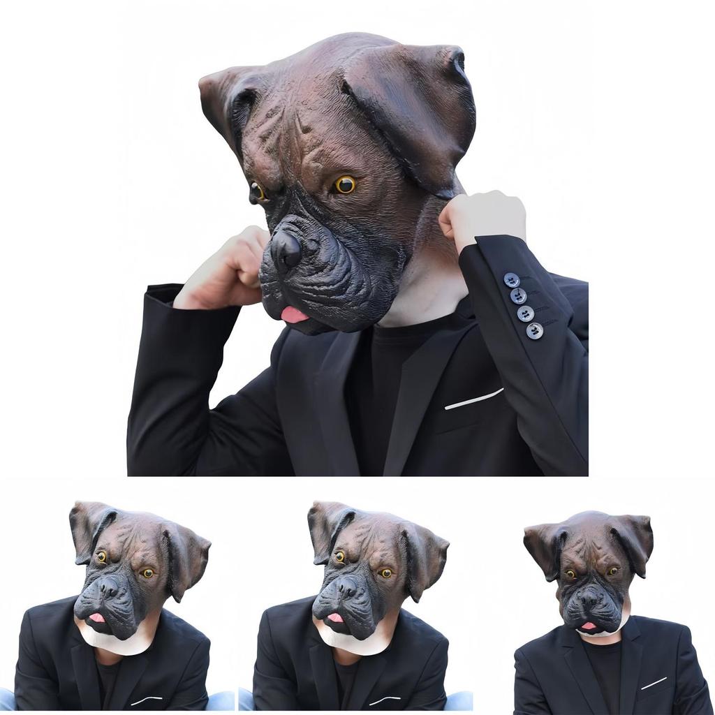 Maschera per Cane Animale Domestico Costume in Lattice per Halloween e Cosplay Cani Animali Oggetti di Scena