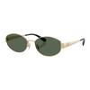 Coach 7192D C Logo Metal Irregular Frame Sunglasses Unisex Sunglasses Gold 0HC7192D-900571