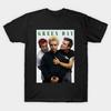 Men Black Print T-shirt Green Day Halftone Style No-Cut Transfer Paper Print Cotton Tshirt