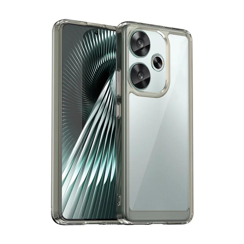 Transparent Colorful TPU Case for Xiaomi Poco F6 F5 Pro 5G X6 X5 M6 Pro 4G Protective Cover Frame Funda Coque Capa