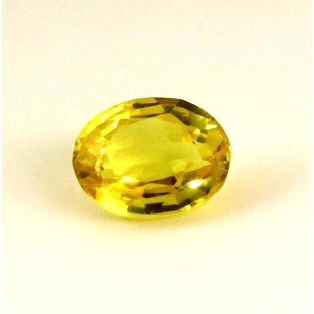 6 + CT Natural Ceylon Yellow Sapphire Oval Cut Loose Gemstone